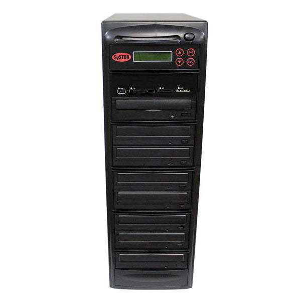 Systor MultiMedia Center - Flash Memory Drive (USB/SD/CF/MS/MMC) to Disc Backup + 1 to 7 SATA CD/DVD Duplicator - Duplicator Depot