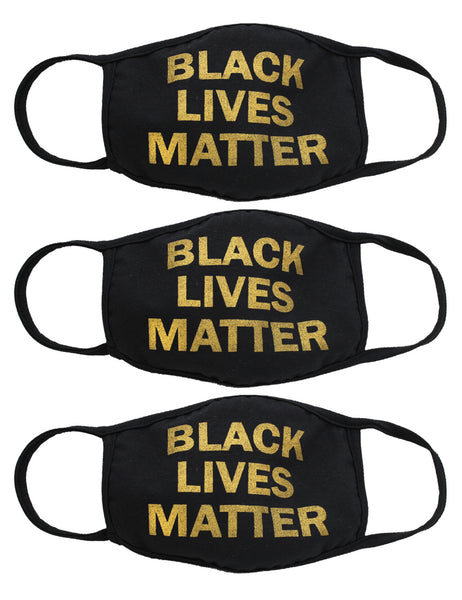 Amba7 Black Lives Matter Reusable Breathable Cloth Face Mask MADE IN USA  - Machine Washable, Non-Surgical Double Layer Anti-Dust Protection, Unisex - For Home, Office, Camping-3 Pack With Filters (30 PCS) In Stock