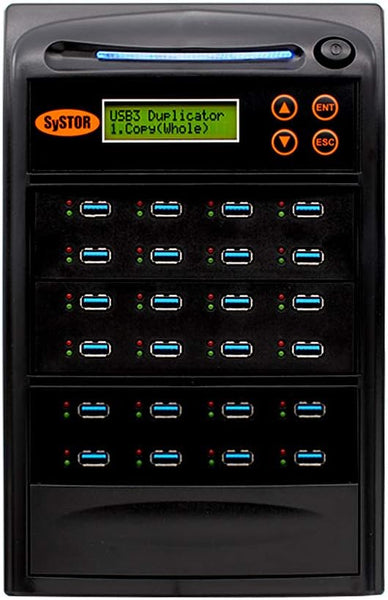 Systor 1 to 23 USB Duplicator & Eraser, Up To 9GB/Min - SYS-USB30150-23