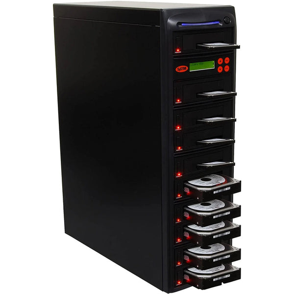 Systor 1 to 9 SATA 90MB/S HDD SSD Duplicator/Sanitizer - 3.5" & 2.5" Hard Disk Drive / Solid State Drive Dual Port Hot Swap (SYS109HS-DP)