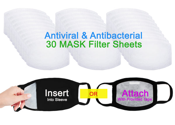 MADE IN USA (3 Purple), 1 US Flag (Made in Guatemala), Washable Reusable Anti-dust Cloth Face Mask Protection Double Layer Covering (IN STOCK 2-5 DAYS DELIVERY) - 4 Pack With Filters (30 PCS)