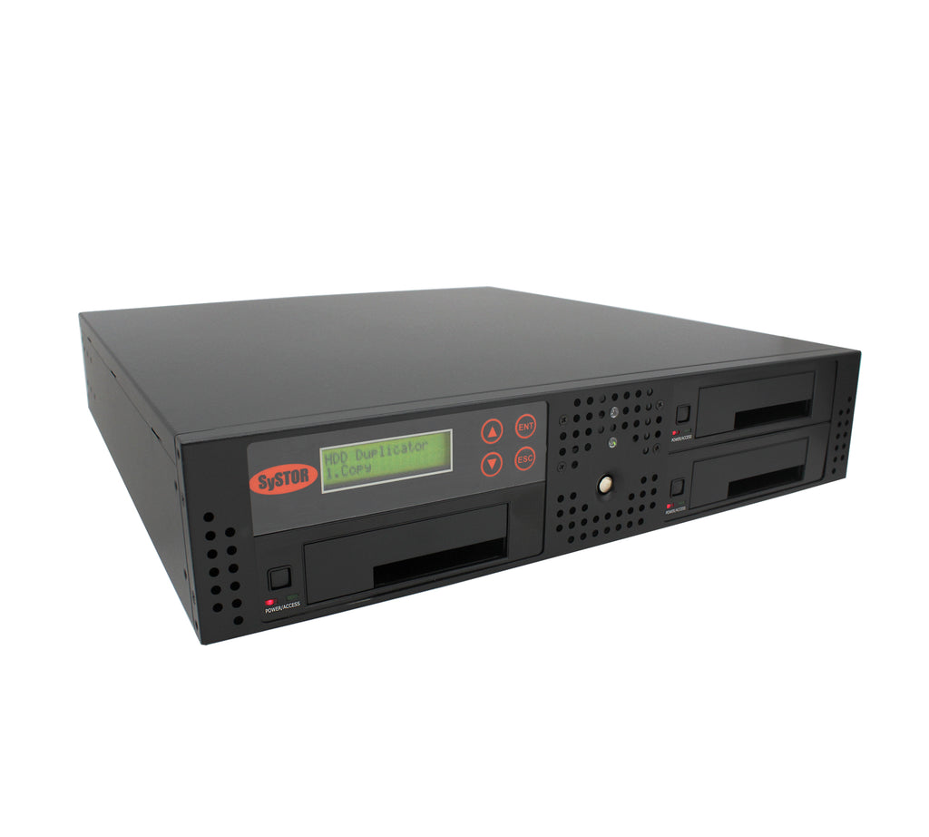 Systor 1 to 2 SATA 90MB/S Rackmount Hard Disk Drive / Solid State Drive (HDD/SSD) Duplicator & Sanitizer (SYS102RMHDD-DP)