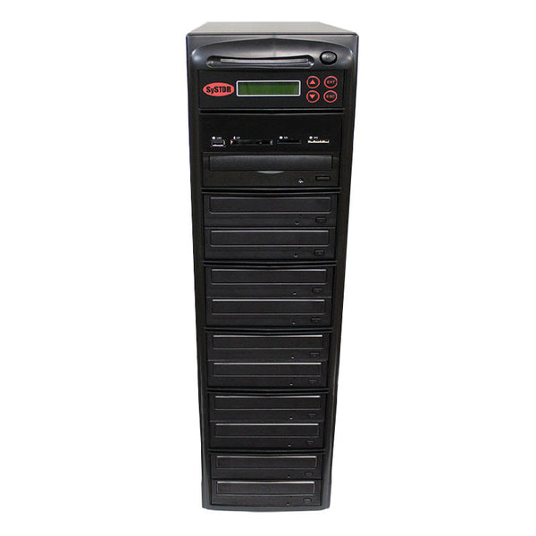 Systor MultiMedia Center - Flash Memory Drive (USB/SD/CF/MS/MMC) to Disc Backup + 1 to 10 SATA CD/DVD Duplicator - Duplicator Depot