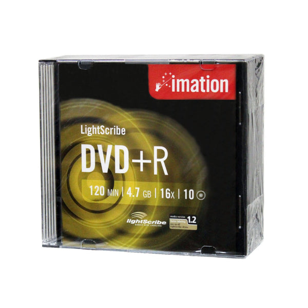 Imation 16x DVD+R LightScribe Printable Blank Media - 10 Pack - Duplicator Depot