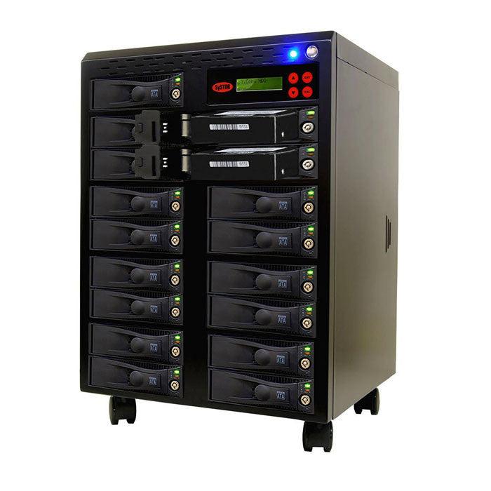 SySTOR 1:16 SATA Hard Disk Drive / Solid State Drive (HDD/SSD) Clone Duplicator/Sanitizer - High Speed (150MB/sec) (SYS2016HS) - Duplicator Depot