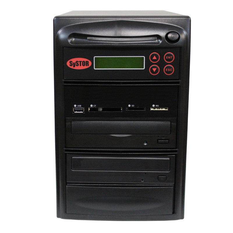 Systor MultiMedia Center - Flash Memory Drive (USB/SD/CF/MS/MMC) to Disc Backup + 1 to 1 SATA CD/DVD Duplicator - Duplicator Depot