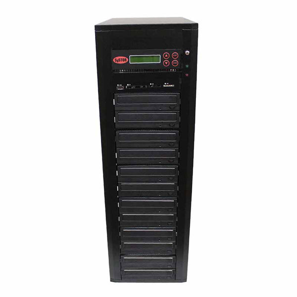 Systor MultiMedia Center - Flash Memory Drive (USB/SD/CF/MS/MMC) to Disc Backup + 1 to 11 SATA CD/DVD Duplicator - Duplicator Depot