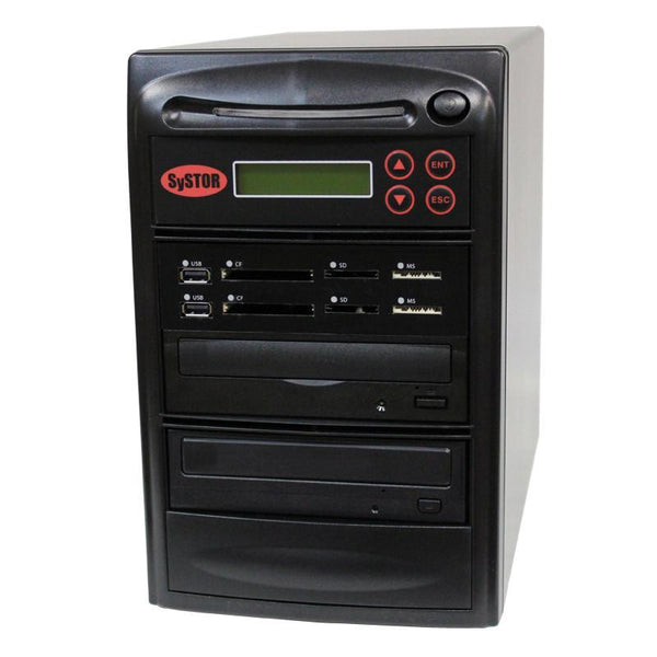 Systor Blu-ray BDXL MultiMedia Center PLUS - Flash Memory Drive (USB/SD/CF/MS/MMC) to Disc Backup + 1 to 1 SATA CD/DVD/BD Duplicator - PMBC-P-BD-01 - Duplicator Depot