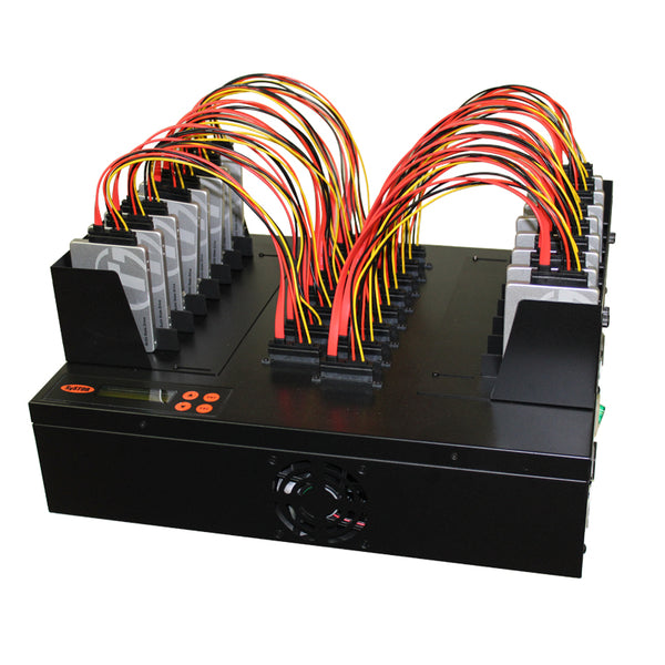 Systor 1 to 15 SATA 300MB/S Flatbed Hard Disk Drive / Solid State Drive (HDD/SSD) Duplicator & Sanitizer (SYS15HDD-SATA2) - Duplicator Depot