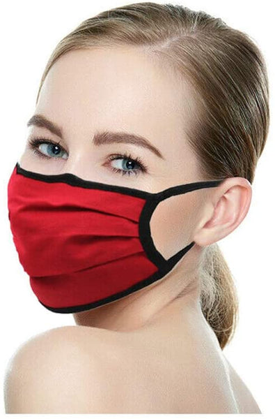 (IN STOCK) MADE IN USA Washable Reusable Anti-dust Cloth Face Mask Double Layer Covering, (5 Pack)