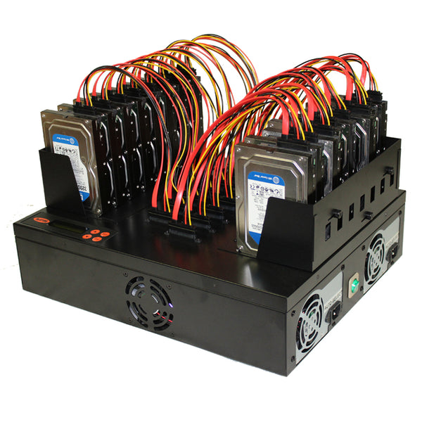 Systor 1 to 15 SATA 300MB/S Flatbed Hard Disk Drive / Solid State Drive (HDD/SSD) Duplicator & Sanitizer (SYS15HDD-SATA2) - Duplicator Depot