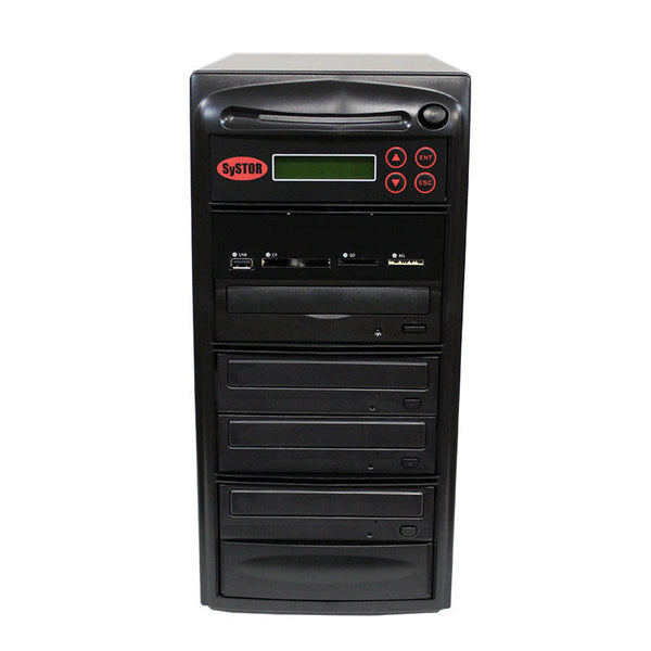 Systor MultiMedia Center - Flash Memory Drive (USB/SD/CF/MS/MMC) to Disc Backup + 1 to 3 SATA CD/DVD Duplicator - Duplicator Depot