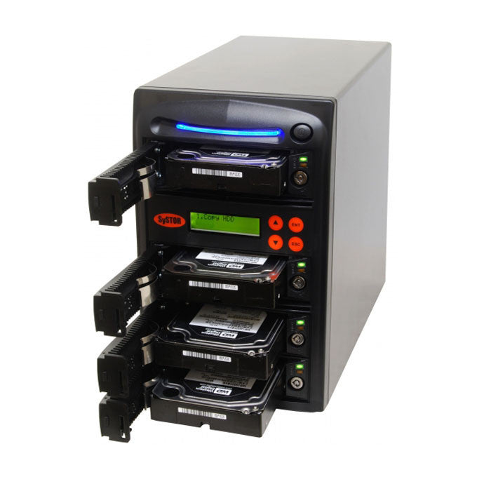 SySTOR 1:3 SATA Hard Disk Drive / Solid State Drive (HDD/SSD) Clone Duplicator/Sanitizer - High Speed (300MB/sec) (SYS303EL) - Duplicator Depot