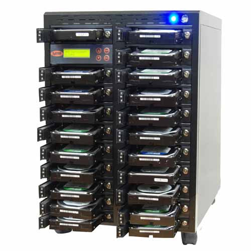 SySTOR 1:20 SATA Hard Disk Drive / Solid State Drive (HDD/SSD) Clone Duplicator/Sanitizer - High Speed (150MB/sec) (SYS2020HS) - Duplicator Depot