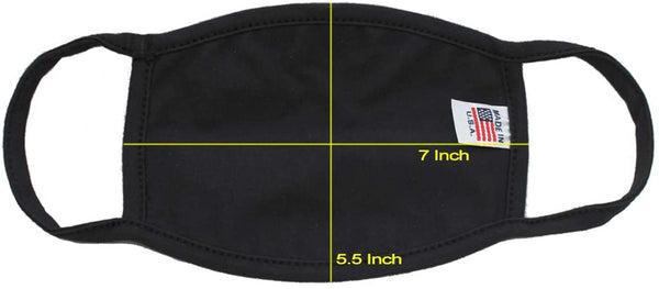 Amba7 Reusable Breathable Cloth Face Mask MADE IN USA - Machine Washable, Non-Surgical Double Layer Anti-Dust Protection, Unisex - For Home, Office, Camping - 3 Pack With Filters (30 PCS) In Stock