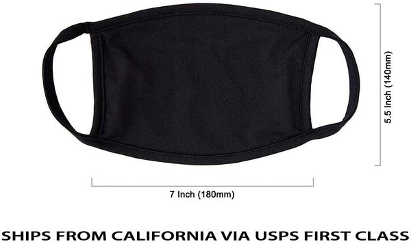 Amba7 Reusable Breathable Cloth Face Mask - Machine Washable, Non-Surgical Double Layer Anti-Dust Protection, Unisex - For Home, Office, Travel, Camping or Cycling (Black 3-Pack) In Stock