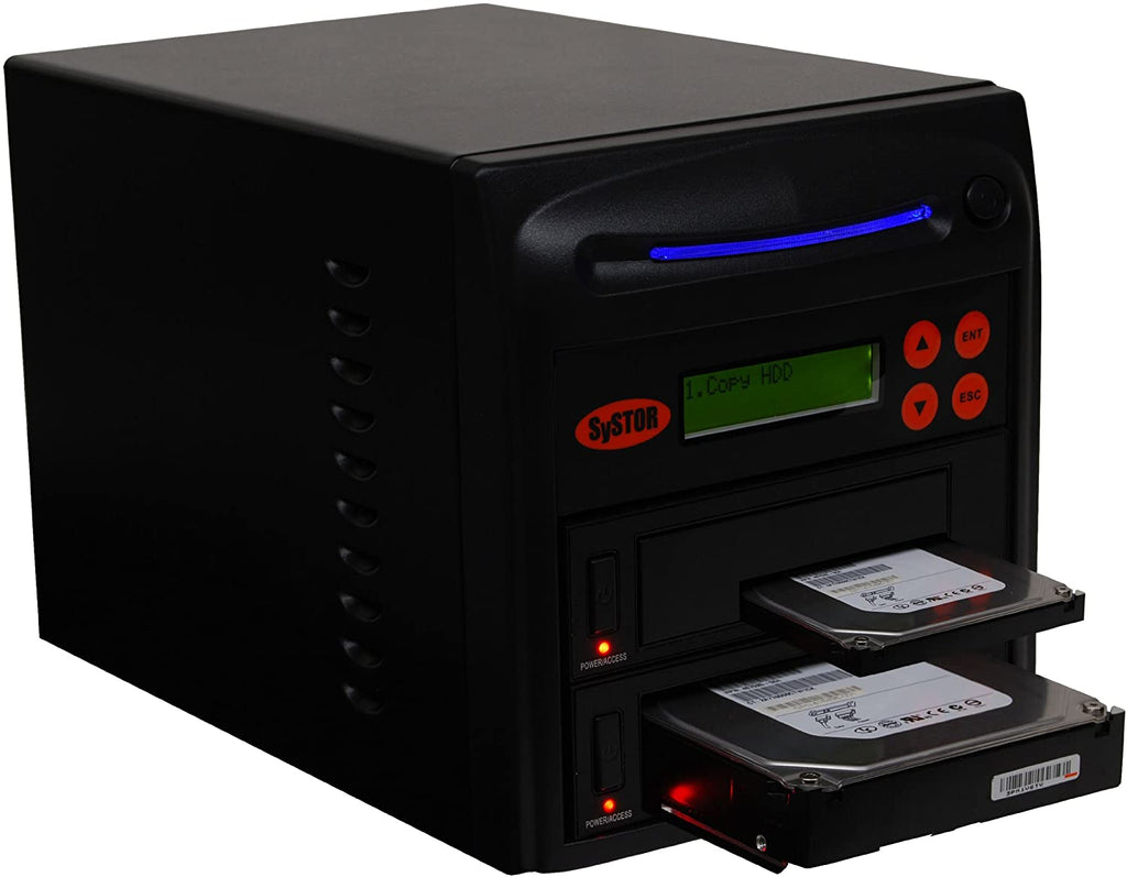 Systor 1 to 1 SATA 600MB/S HDD SSD Duplicator/Sanitizer - 3.5" & 2.5" Hard Disk Drive / Solid State Drive Dual Port Hot Swap (SYS601DP)
