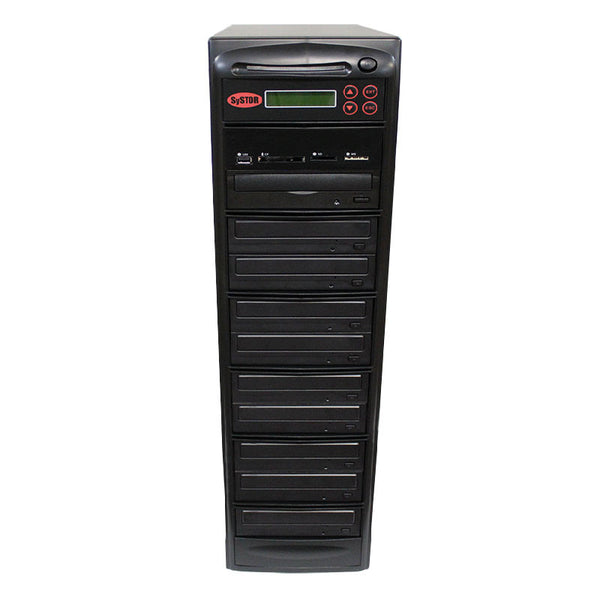 Systor MultiMedia Center - Flash Memory Drive (USB/SD/CF/MS/MMC) to Disc Backup + 1 to 9 SATA CD/DVD Duplicator - Duplicator Depot