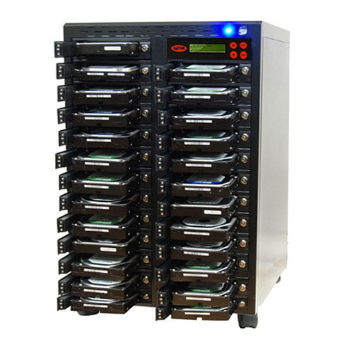 SySTOR 1:24 SATA Hard Disk Drive / Solid State Drive (HDD/SSD) Clone Duplicator/Sanitizer - High Speed (300MB/sec) (SYS3024EL) - Duplicator Depot