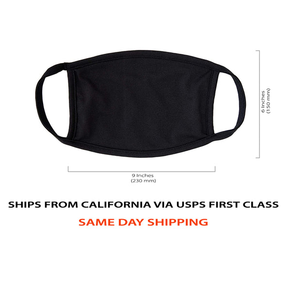 Washable Reusable Face Cover (3 Pack) - Double Layer For Dust Particle & Droplet Protection - Unisex, Black - Duplicator Depot
