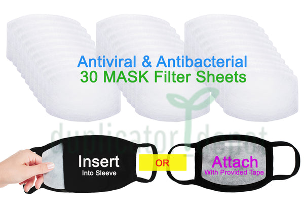 Self-Activating Photocatalystic Face Mask Protective Filter, 30 Sheets, In Stock - Duplicator Depot