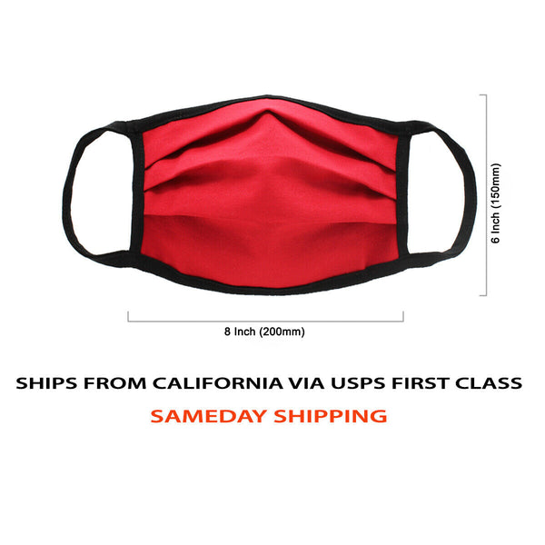 MADE IN USA (3 Purple), 1 US Flag (Made in Guatemala), Washable Reusable Anti-dust Cloth Face Mask Protection Double Layer Covering (IN STOCK 2-5 DAYS DELIVERY) - 4 Pack With Filters (30 PCS)
