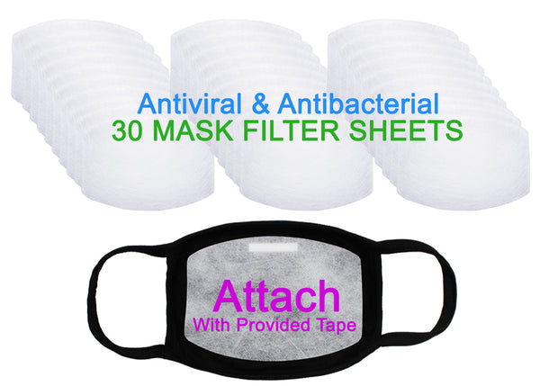 Amba7 Reusable Breathable Cloth Face Mask - Machine Washable, Non-Surgical Double Layer Anti-Dust Protection, Unisex - For Home, Office, Travel, Camping or Cycling (USA Flag Design 3-Pack With Filters (30 PCS)) In Stock
