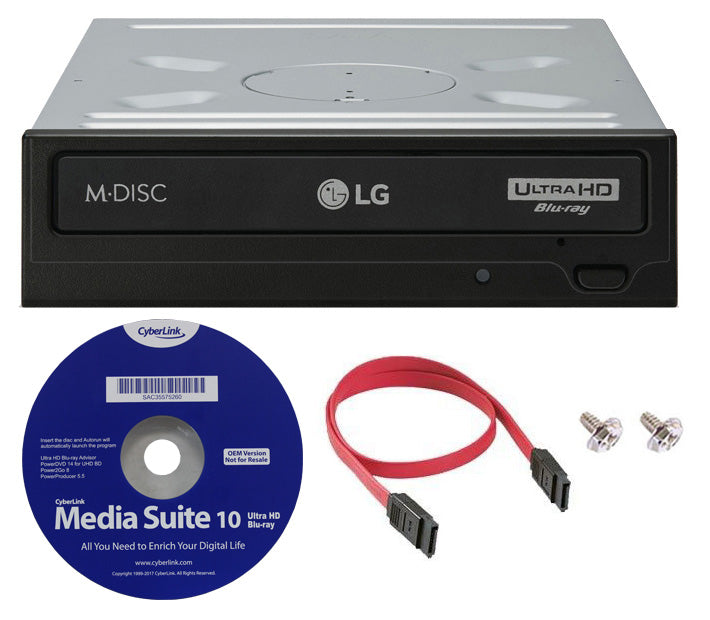 LG WH16NS60 16x Internal Blu-ray BDXL M-Disc Burner Drive with UHD Ultra High Definition 4K Playback - Duplicator Depot