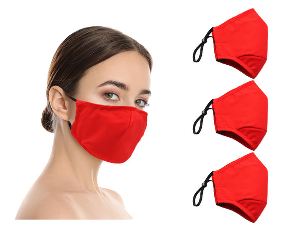 Amba7 Washable Reusable Anti-dust Cotton Cloth Face Mask Double Layer Covering 3 Pack - In Stock USA Seller